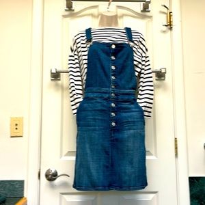 NWT 7 for all mankind Denim jumpsuit with a skirt